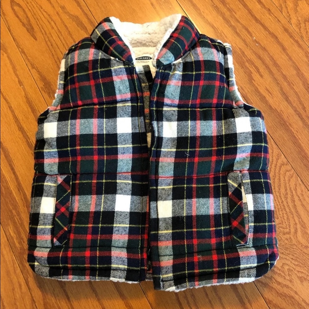 Old Navy plaid vest